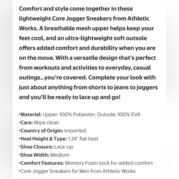 Athletic Works Men's Core Jogger Sneakers Kelly Green Shamrock Size 12 - Picture 7 of 7